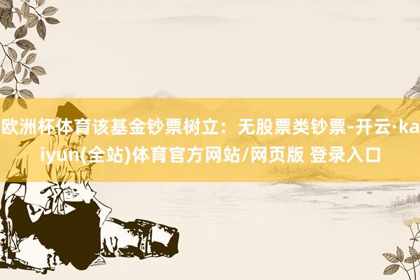 欧洲杯体育该基金钞票树立:无股票类钞票-开云·kaiyun(全站)体育官方网站/网页版 登录入口